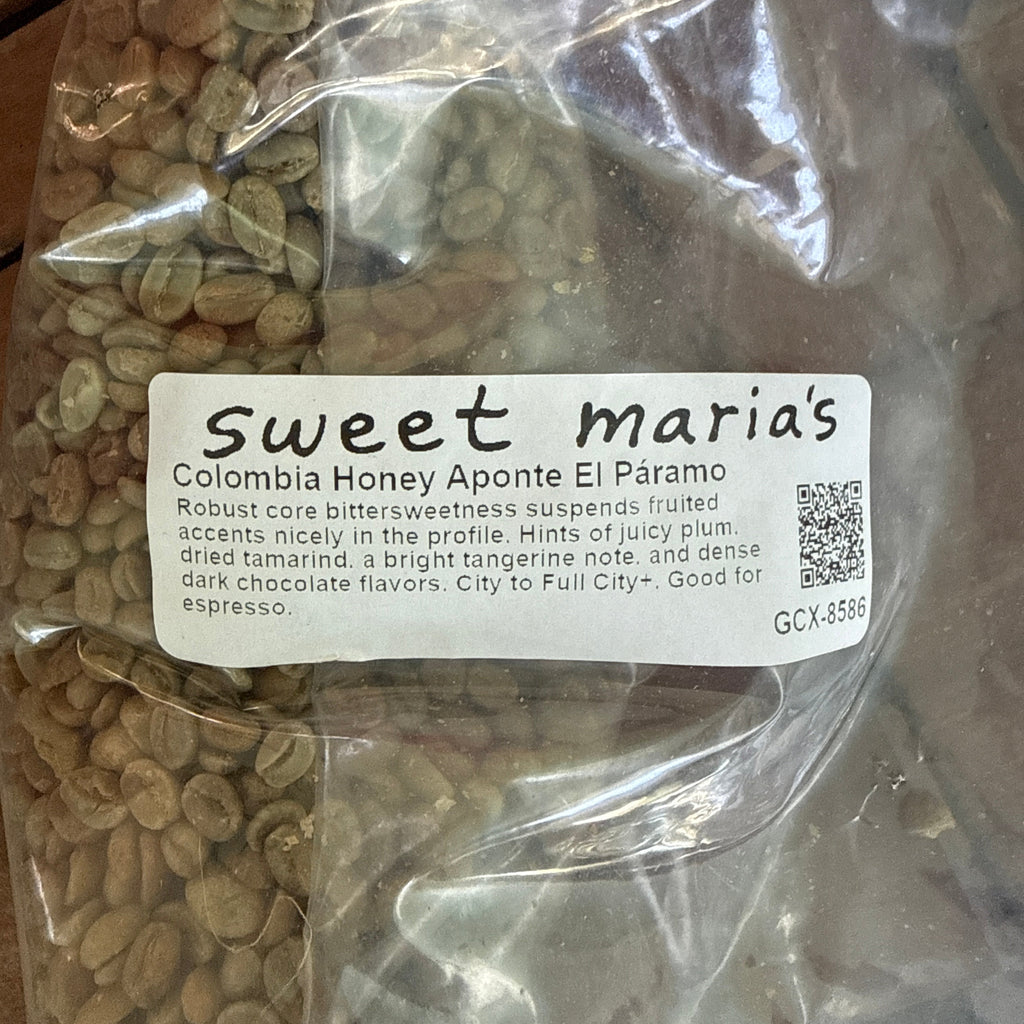 Bag of coffee beans with 'Sweet Maria's' label